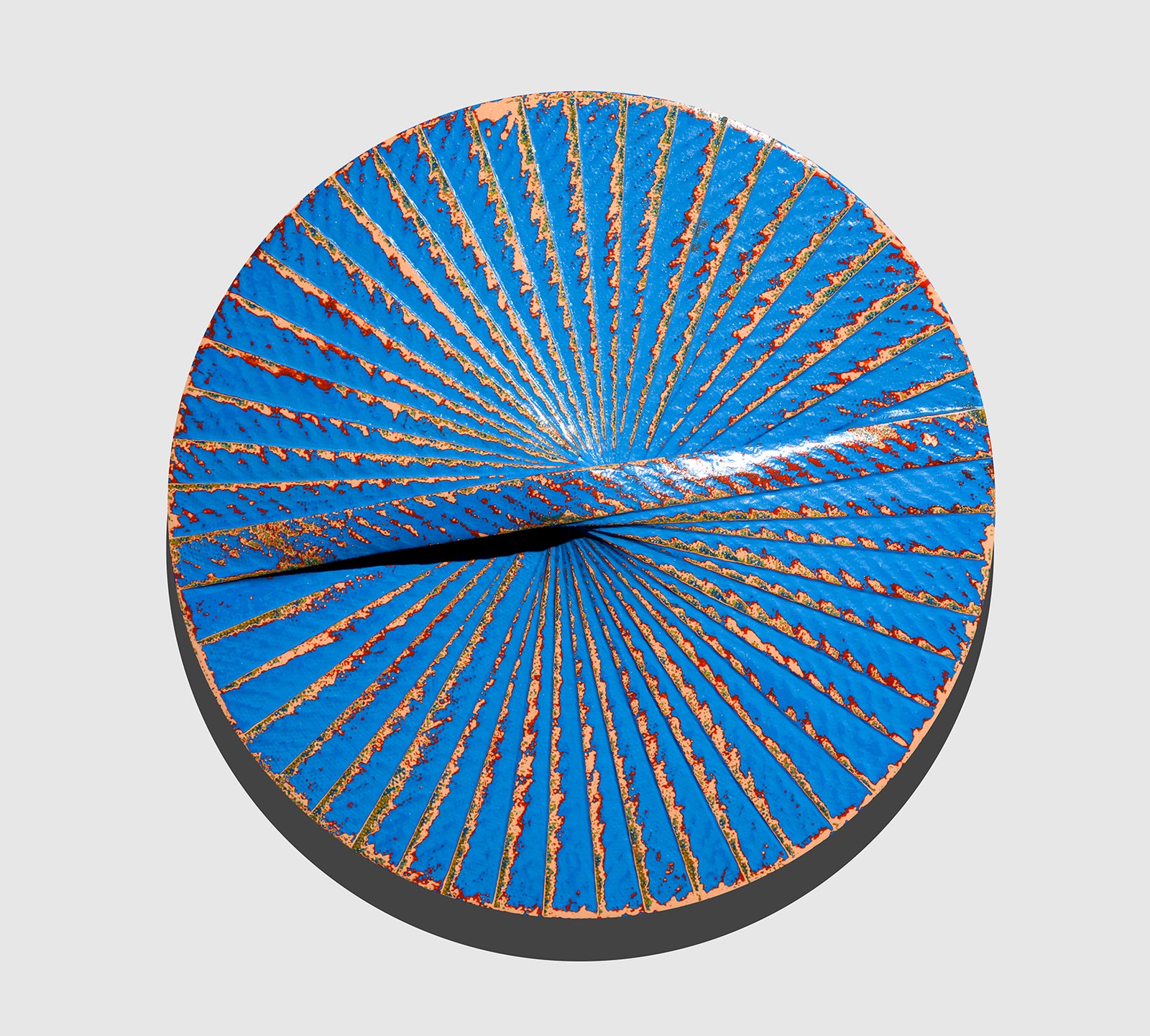 Distressed Blue Radial